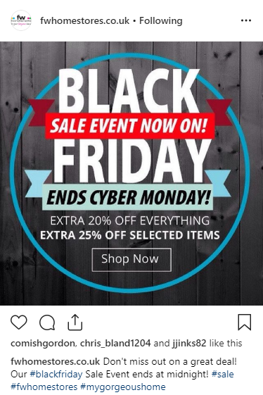 FW Homestores Instagram